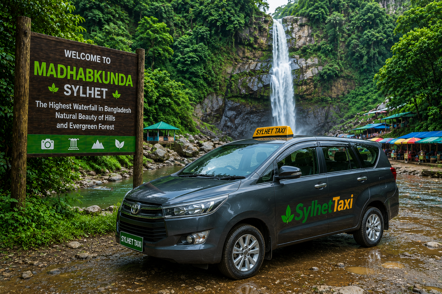 Madhabkunda Waterfall Sylhet transportation