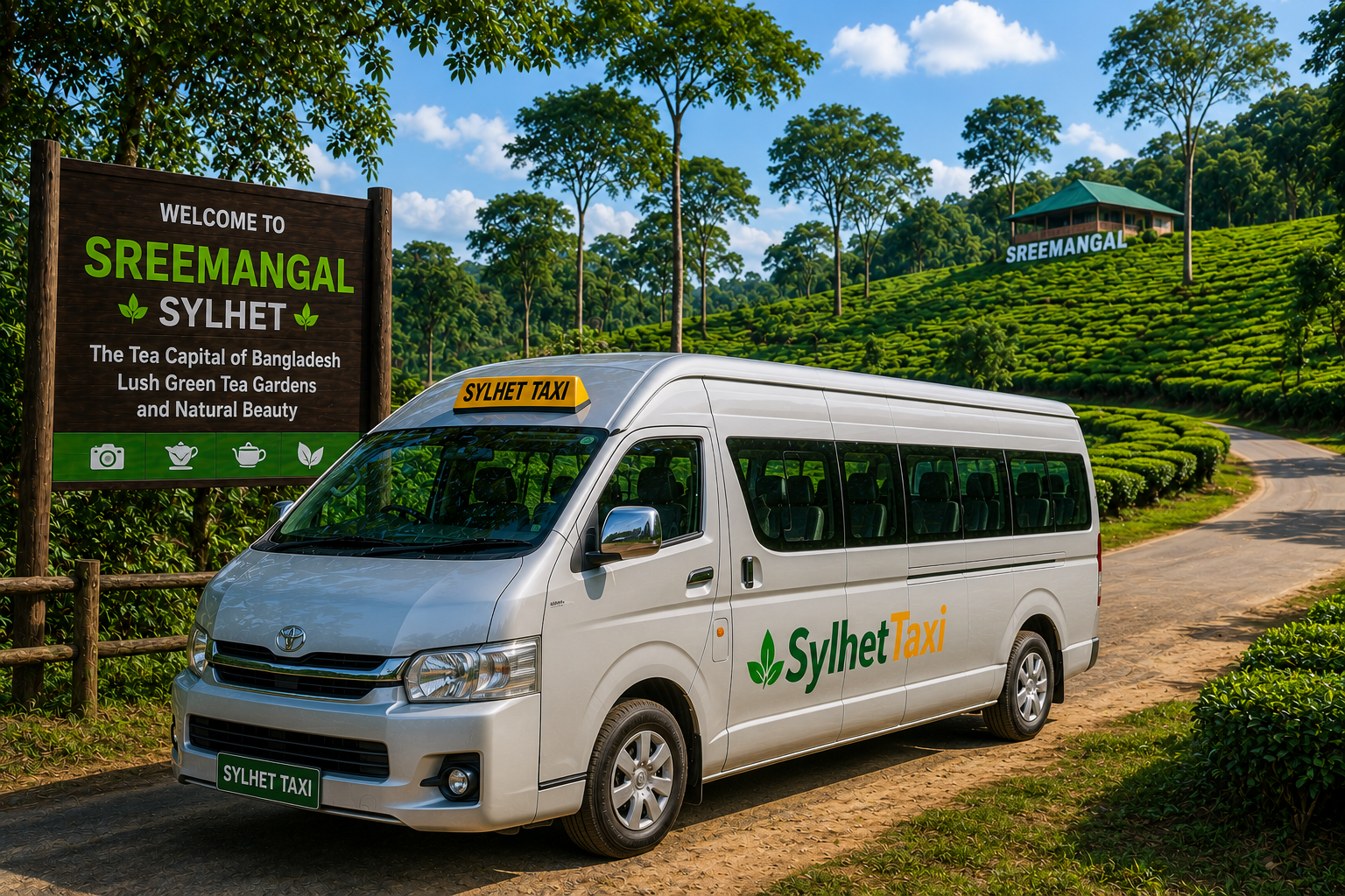Sreemangal tea gardens transportation from Sylhet